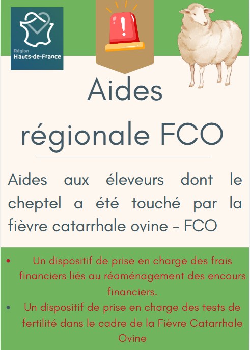 Aides FCO de la région Hauts de France